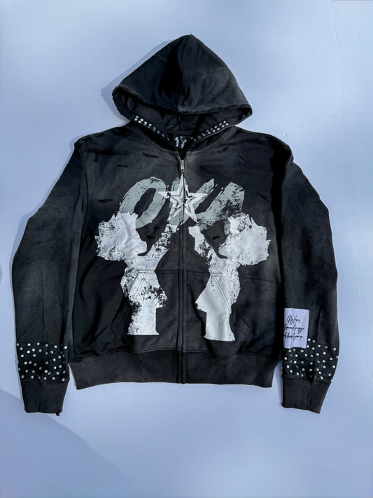 Stardust Zip Up - Black